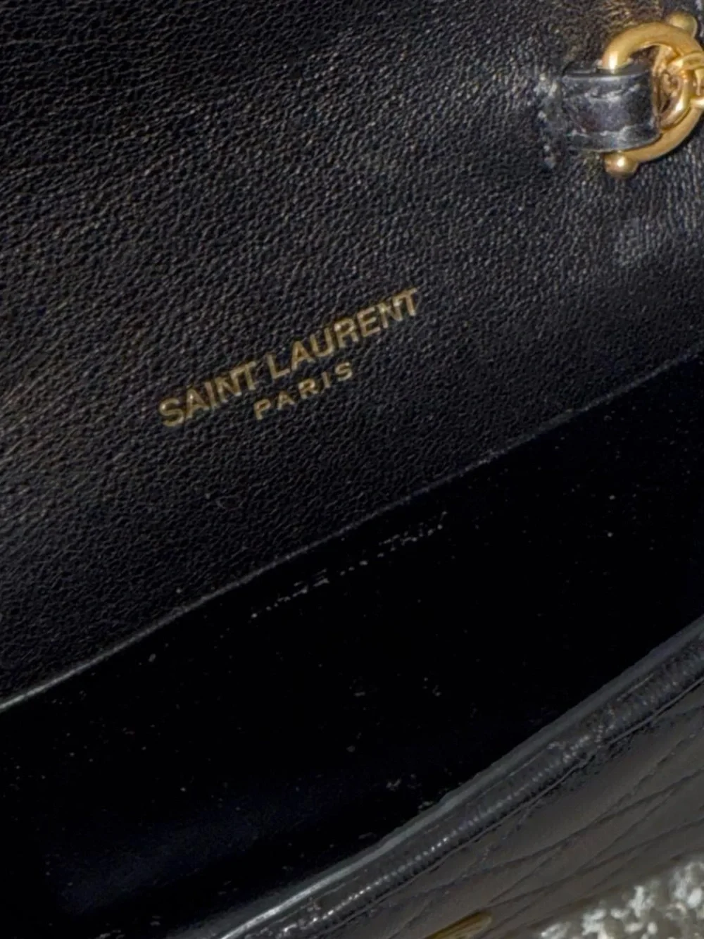Saint Laurent YSL Gaby Micro Toy Purse Black Leather Crossbody with Gold Chain - Picture 5 of 8